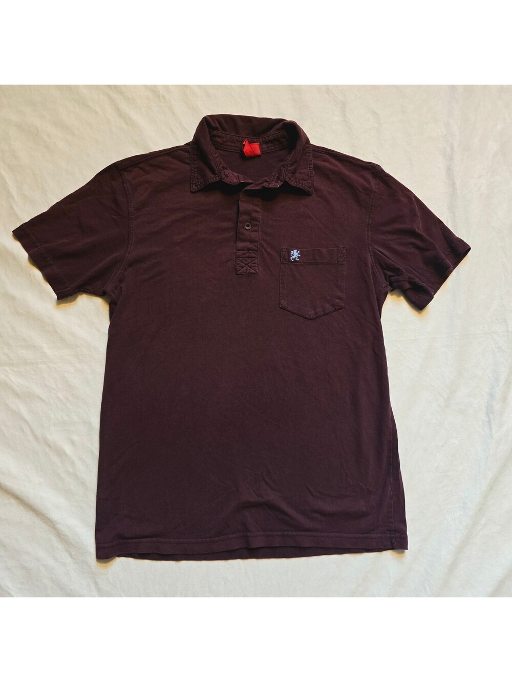 Chaps Men's Medium Burgundy Polo Shirt with Pocket
